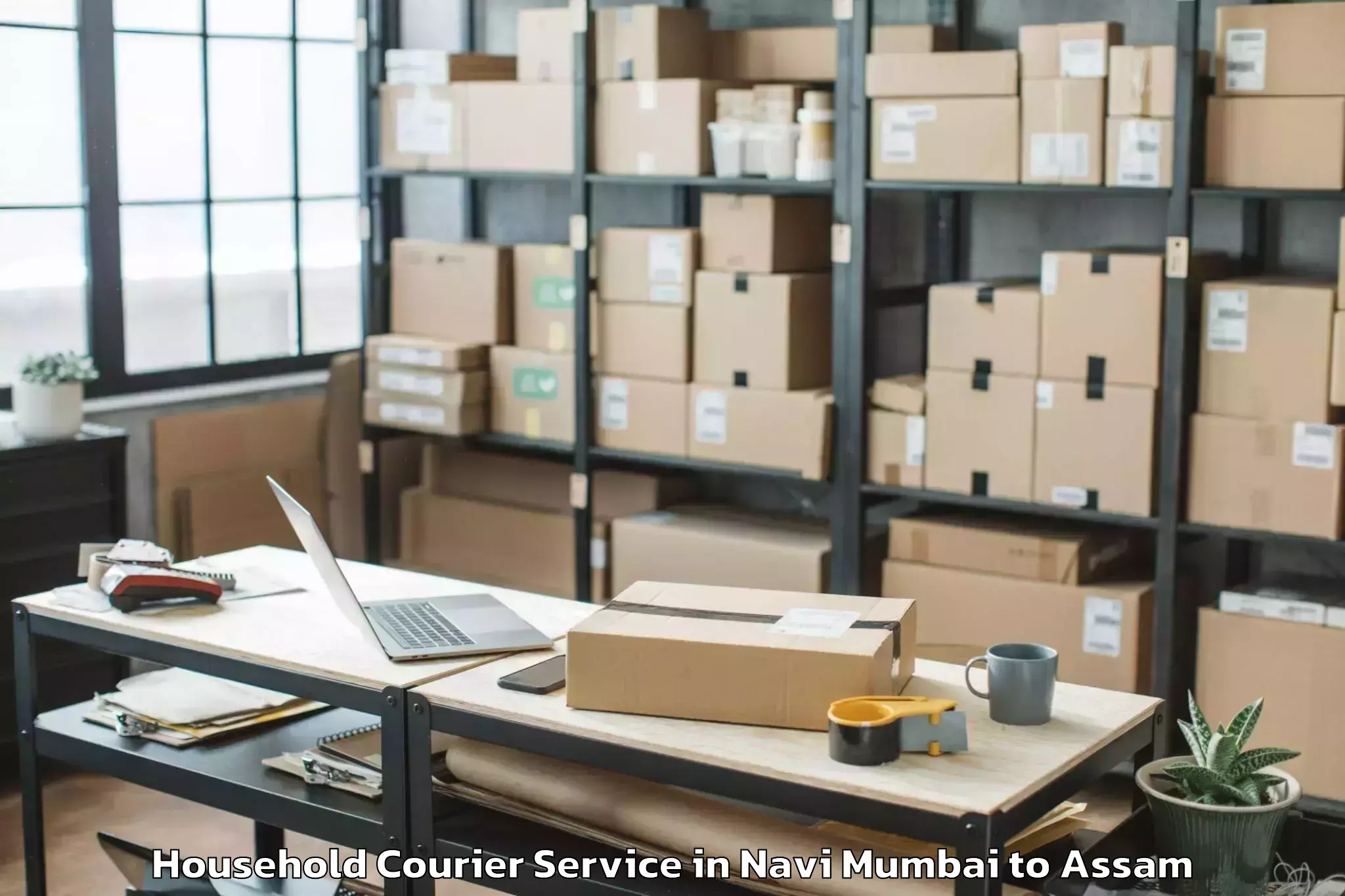 Leading Navi Mumbai to Amguri Household Courier Provider